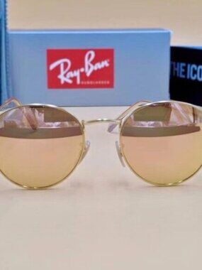 Ray-Ban 3447 Round Metal Mirror Sunglasses 50MM